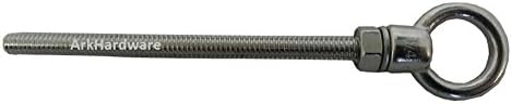 Shoulder EYE Bolt with Nut &amp; Washer Precision Cast Stainless Steel Type 316 Marine Grade (THREAD= 0.62 "=5/8" X 6" LENGTH)