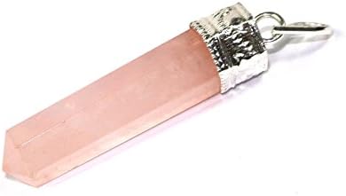 Spiritual Awareness Pink Rose Quartz Brazilian Crystal Pendant for Women