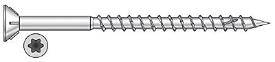 Simpson Strong Tie T10250WPB 10 x 2-1/2" Flat Head Star Drive Hardwood Decking Screws 316 Stainless Steel - 1750 per Package