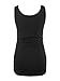 Ecavus Women's Maternity Tank Top Basic Scoop Neck Sleeveless Pregnancy T-Shirt Side Ruched Vest