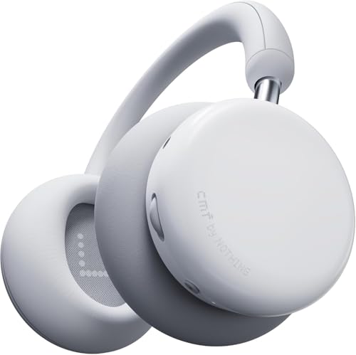 CMF Headphone Pro - Over-Ear Bluetooth Kopfhörer – Bis zu 100h Akku, Hi-Res mit LDAC, Räumlicher Klang, mit aktivem Noise-Cancelling – Hellgrau