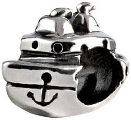SilveRado Sterling Silver Cruise Ship Bead/Charm