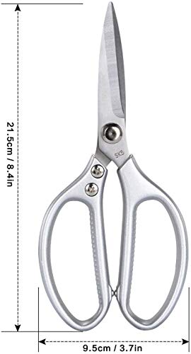 KSENDALO Kitchen Scissors, Multi-Purpose Japanese Heavy Duty Kitchen Shears with Adjustable Screws, for Meat, Poultry, Fish, Vegetables, Flower Stem and More