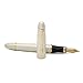 Jin hao [Spiral] Luxury Fountain Pen, Gold trim, Medium nib, Pen case gift, Business signature, Calligraphy Writing (Spiral White)