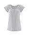 Coutgo Women Round Neck Top Solid Short Sleeve T Shirt Tunic Blouse (L, White)
