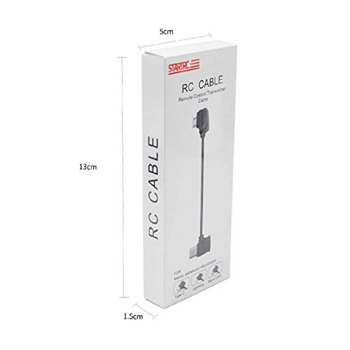 STARTRC 3.9 and 11.8inch OTG Cable to Controller Data Cable Compatible with DJI Mavic 2 Pro/Zoom/Mavic Pro/Platinum/Spark/Mavic Air - Thumbnail 6