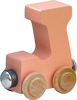 NameTrain Pastel Finish Letter Car J - Made in USA