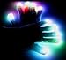 Raver Blacked Out Gloves RGB LED 7 Colors Light Show Gloves - Large