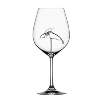 Libobo_HOME Dolphin Red Wine Glass Wine Bottle Crystal for Party Flutes Glass Clear