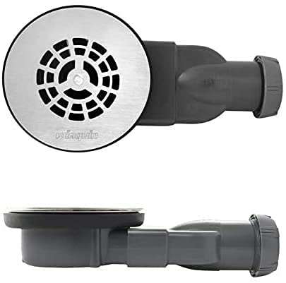 Wirquin Slim Expert Extra Flat Low Profile Shower Trap Waterless Membrane For 90mm Dia Shower Trays Flat Stainless Steel Grid