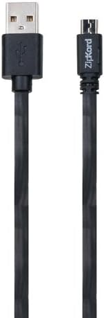 ZipKord Micro USB Cable - Sync & Charge 5ft - Retail Packaging - Black