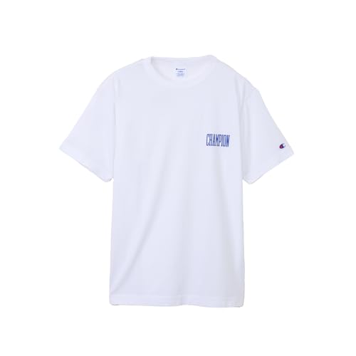 [チャンピオン] Tシャツ 半袖 丸首 綿100% グラフィックロゴプリント ショートスリーブTシャツ ベーシック C8-X319 メンズ ホワイト/ネイビー L