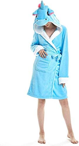 Unicorn Robe Soft Bathrobe Fleece Novelty Sleepwear Comfortable Loungewear