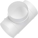 EUROPLAST 100mm 4 Inch T-Joint 3 Way Round PVC Ducting Connector Ventilation view 5