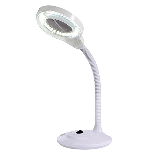 ATLAMP LED Magnifier Table Lamp Desktop Cold Magnifying Light Flexible Arm Facial Skin Beauty Salon Jewelry Tattoo Reading