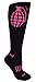 MOXY Socks THE Ultimate Grenade Black with Pink Knee-High Fitness Deadlift Socks
