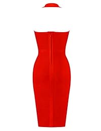 Whoinshop Vestido sexy para dama, cuello en V profundo