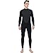 REALON Men Wetsuit Neoprene Wet Suits 3mm Full Body Long Sleeves Swimsuit for Scuba Diving Swimming Surfing Adult in Cold Water Aerobics (3mm Black, Medium)