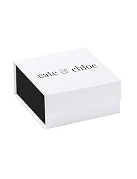 Cate & Chloe Faye - Collar con colgante de solitario leal para mujer, chapado en oro blanco de 18 quilates, con cristal de Swarovski de corte redondo y brillante, collar con colgante de plata para mujer, MSRP -  119