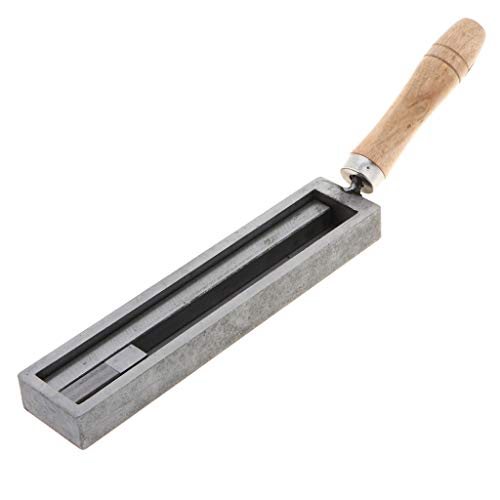 Fenteer Sump Iron Oil Trough with Wooden Handle Casting Mould Jewelry Molding Tools - Thumbnail 3