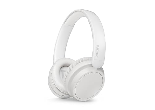 TAH5219WT/00 Auriculares inalámbricos Bluetooth On‑Ear Ligeros – hasta 65 h de autonomía, Sonido Natural, Llamadas claras, Graves dinámicos, Carga USB‑C 2 h, Funda Suave – Blanco