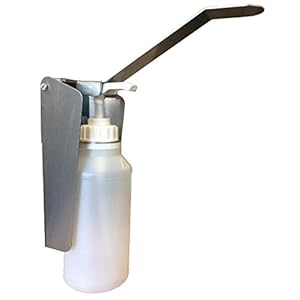 Handdesinfectiedispenser, desinfectiedispenser, 500 ml, met navulbare fles, wanddispenser, roestvrij staal, nr. 17