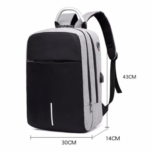 Mochila Executiva Antifurto Masculina Feminina Impermeável com Cadeado e Entrada USB – Para Notebook até 15,6” Trabalho Viagem Escola