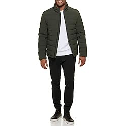 DKNY Men's Jon Quilted Stand Collar Puffer