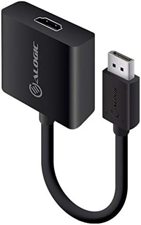 ALOGIC DisplayPort 1.2 to HDMI Adapter (Male to Female) with 4K@60Hz Support - 20 CM, black