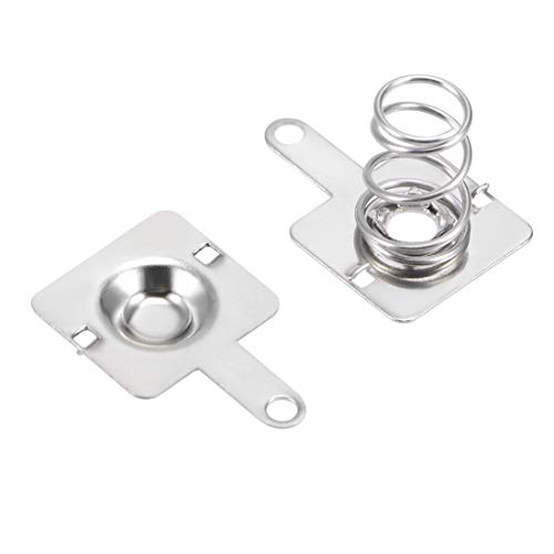 Uxcell バッテリースプリングプレート スプリング接触ニッケリングプレート aバッテリー ポジティブ ネガティブ 10mm X 9mm ペア入り