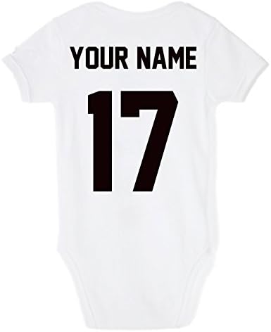 Laughing Giraffe Team Jersey Custom Personalized Baby Bodysuit With Your Name and Number and Logo (3-6 Months)