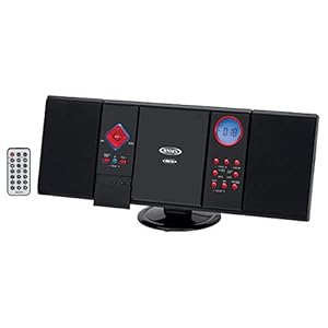 Jensen JENJMC180 Wall Mountable CD System with AM/FM Stereo Receiver and Remote Black