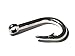 5 Pack of Silver Toned Large Hook Rope Bracelet Connector - Old School Geekery Brand - Metal Fishing Hook Style Charm for use with 550 Paracord and Rope Bracelet and Necklace Jewelry Making Making