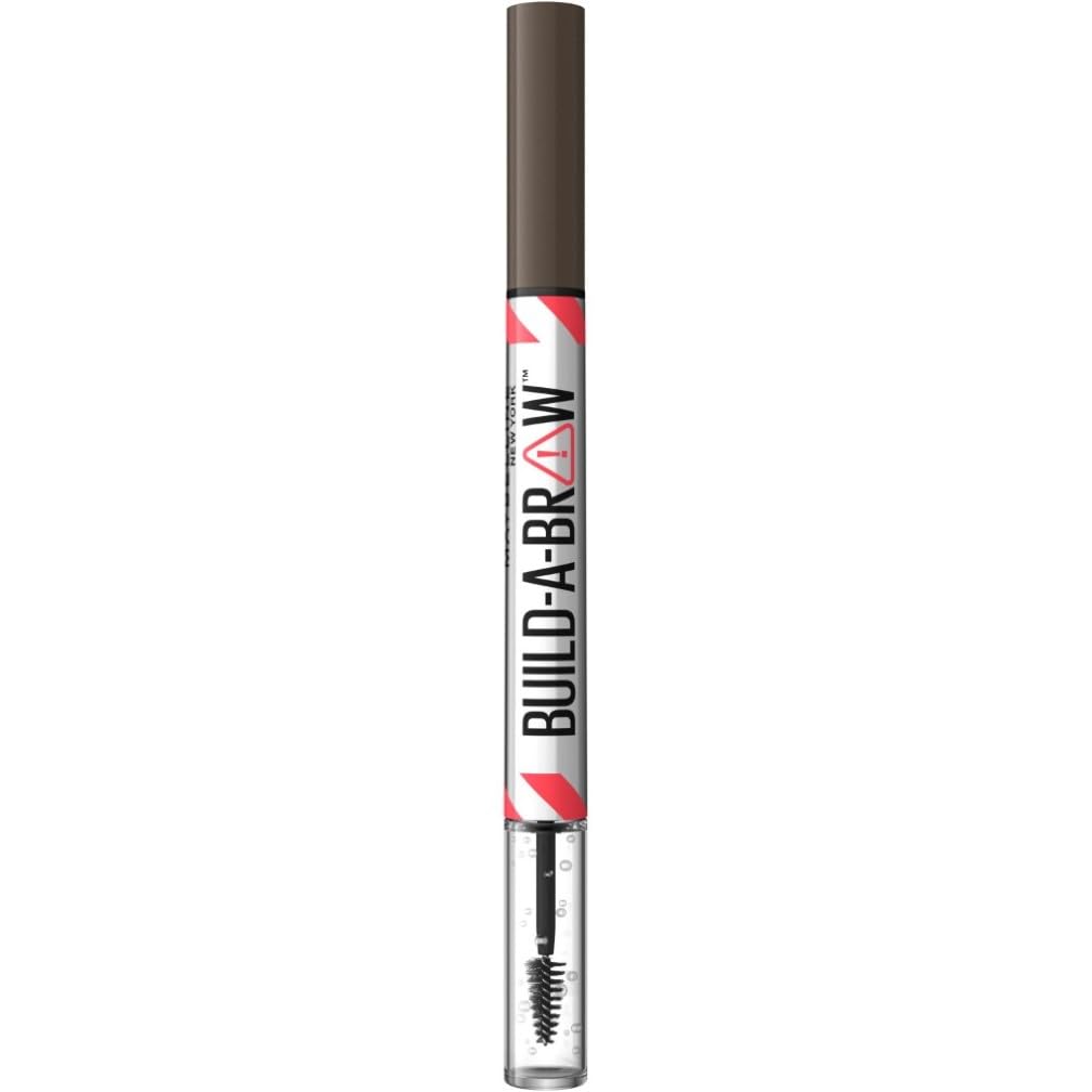 Maybelline New York, Build A Brow: 2 in 1 Brow Pen + Sealing Gel, Real-looking, Fuller Brows, Waterproof, Sweat- & Smudge-resistant, 24H Wear, Vegan Formula, Shade 262: Black Brown — image 1
