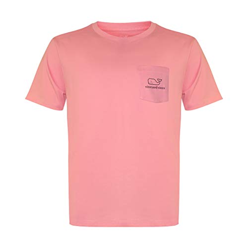 Vineyard Vines Men's Short Sleeve Graphic Pocket T-Shirt (Strawberry Blonde Surfboard, Large)