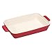 Baker's Advantage Ceramic Rectangular Baker, 9-by-13-Inch, Red