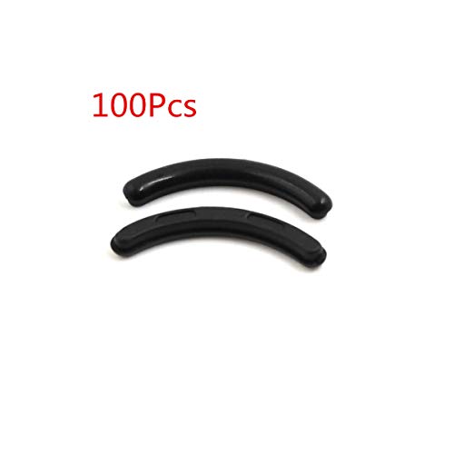 100 pcs Black Soft Rubber Ladies Cosmetic Makeup Eyelash Curler Refill Replace Pads
