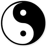 Yin Yang Vinyl Sticker - Car Phone Helmet Bumper Sticker Decal