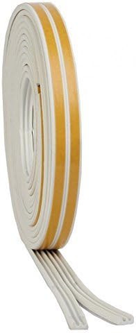 Merriway BH05977 (2 Pcs) StormSeal Door & Window E-Profile Draught Excluder, Self Adhesive EPDM Rubber Weatherstrip