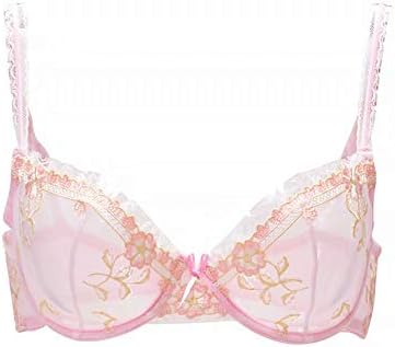Dirie Sheer Bras and Panties Set See-Through Bra Sexy Lace Mesh Unlined Bralette for Women
