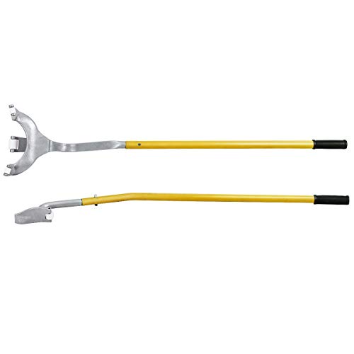 Goplus 17.5" to 24" Tire Changer Mount Demount Removal Tool Tubeless Truck Bead (Yellow)