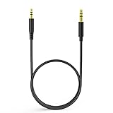 Haoos 3.5mm to 2.5mm Male Replacement 5N OFC Inside Upgrade Audio Cable for Bose Oe2 Oe2i AE2 QC25 QC35 Headphones Fit Samsung Sony Xiaomi Huawei and iPhone 5S 6S Without Mic 4.4Feet Black