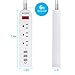 Power Strip with USB,3 Outlet Multiplier Surge Protector,3 USB Ports(2.4Ax3) Charging Station,USB Strip Charger,5ft Extension Cord for Tablets Phones Home Office School,White