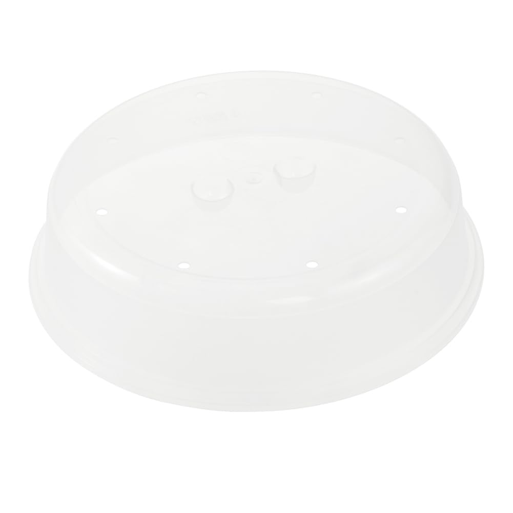 Keeeper Microwave Cover, Sturdy Plastic (PP), Ø 26.5 x 6.5 cm, Transparent-Natural