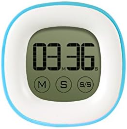 AUSTUFF Touch Magnetic Digital Clock Kitchen /Salon Timer Childs Timers with Large Display Screen and Loud Alarm,Blue
