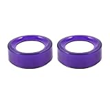 uxcell 2 Pcs Purple Plastic Round Case Sponge Finger Wet for Counting Cash Money