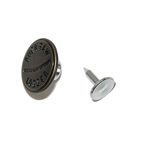 Welch Men's Metal Bachelor Buttons for Suspenders (4 Packs), Bronze