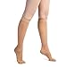 EvoNation Women’s Knee-High Graduated Compression Socks, 15-20 mmHg – Moderate Pressure Sheer Socks, Support Stockings Hose, Nude, X-Large