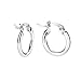 Sterling Silver Hoop Earrings (Silver-13mm 1/2