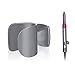 LANMU Wall Mount Holder Compatible with Dyson Airwrap, Bathroom Stick Clip Organizer Storage Compatible with Dyson Styler (Gray)